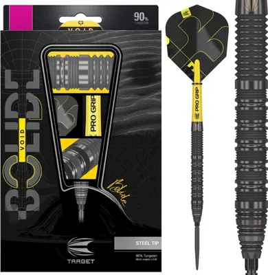 Produktbild von Target Darts Bolide Void Steeldarts 22g Barrel 01 90% Tungsten Swiss Point Dartset