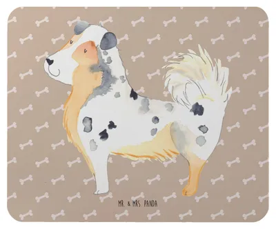 Produktbild von Mr. & Mrs. Panda Mousepad Hund Australien Shepherd - Hundeglück - Geschenk, Mauspad, Spruch, pc, Mouse Pad, Sprüche, Familienhund, mousematte, computer