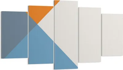 Produktbild von Bild auf Leinwand - Leinwandbild - 5 Teile - Vier die Farben Abstraktion - 160x85cm - Wand Bild - Wanddeko - Wandbilder - Leinwanddruck - Bilder - Wanddekoration - Leinwand bilder - EA160x85-4234