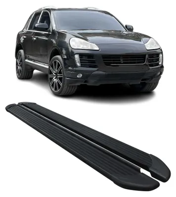 Image de Marchepieds Latéraux pour Porsche Cayenne 2003-2010 Noir Aluminium 2Pcs