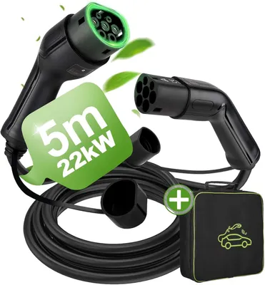 Immagine prodotto di Cavo di ricarica EV, tipo 2, da 32A e 22 kW, per una ricarica rapida e sicura dei veicoli elettrici