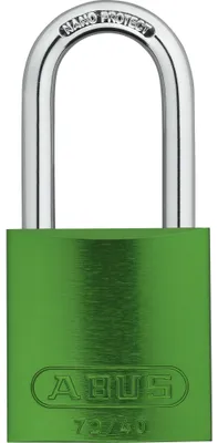 Produktbild von Abus Vorhangschloss Aluminium 72LL/40 grün vs. 1 Schlüssel