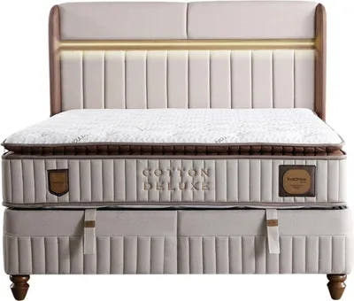 Produktbild von Arma Bett Set mit Stauraum und LED Licht, Liegefläche:140x200, Produkt:Bett Set (mit Matratze)