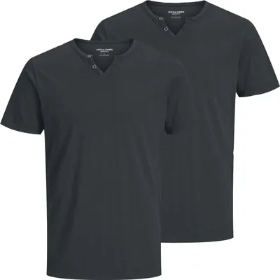 Produktbild von 2er Pack JACK & JONES Herren T-Shirts JJESPLIT Neck Tee SS
