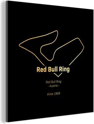 Obrázok produktu pre Nástenná dekorácia Kovový kovový obraz Wall Art 90x90cm Formula 1 - okruh - Red Bull Ring Muchowow Hliníkové obrazy