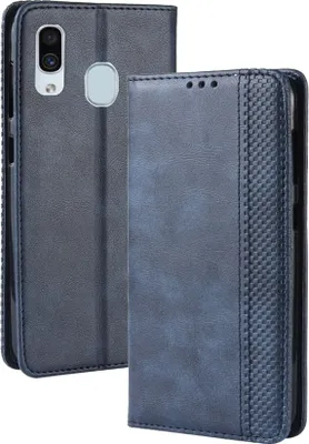 Produktbild von Mobigear Sensation  Samsung Galaxy A20e Hülle Klapphülle Geldbörse - Blau