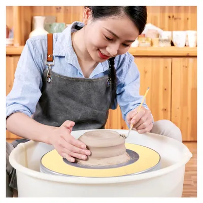 Produktbild von 2 Stück absorbierende Keramikmatte für Töpferei Handwerkszubehör für runde und quadratische Töpfermatten für Projekte und kreative Bastelarbeiten
