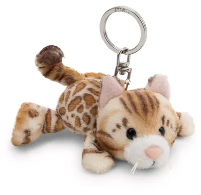 Produktbild von NICI Schlüsselanhänger Katze Bengal liegend braun 10cm