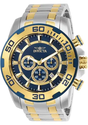 Produktbild von Invicta Pro Diver 26296 Herrenuhr - Quarzwerk - Edelstahl mit blauem Zifferblatt - 50 mm