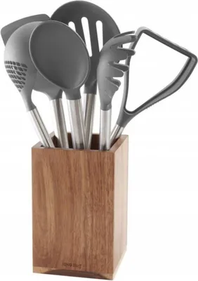 Image de Kinghoff Ensemble d'ustensiles de cuisine en acacia 6 pieces 7568