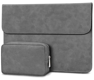 Image de Housse pour Ordinateur Portable 15 Pouces - Compatible avec MacBook Air/Pro Lenovo Dell Acer Asus - Gris