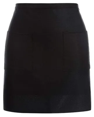 Kurze Unisex-Taillenschürze mit 2 Taschen, 40x60 cm, Schwarz