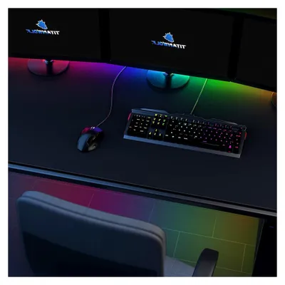 Produktbild von Titanwolf - XXXL Übergröße Mauspad 1600x800 mm - XXXL Großformat - Schreibtischunterlage - gummierte Rückseite - rutschfest und abwaschbar - Gaming - Präzision und Geschwindigkeit - Schwarz