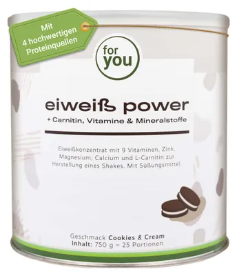 Produktbild von for you eiweiß power Cookies & Cream