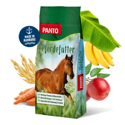 Produktbild von PANTO Aktiv-Müsli 20kg - Pferdemüsli Fruchtmüsli für Pferde mit Banane, Apfel und Karotte