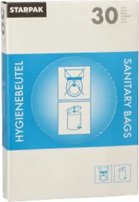 Produktbild von Hygienebeutel 28,5 cm x 8 cm x 7 cm weiss im Spenderkarton
