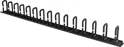 Produktbild von StarTech.com Vertikaler Kabelordner mit D Hacken - 0U - 91cm, Kabelmanagementtafel, Stahl, Schwarz, 1 Stück(e), 760 g