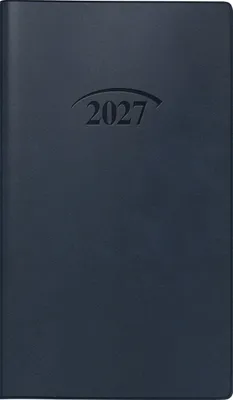Produktbild von BRUNNEN Taschenkalender 2027 - Modell 751 - A6 - 1 Monat auf 2 Seiten - Kunststoff dunkelblau