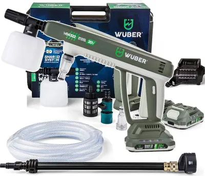 Obrázek produktu pro Aku tlaková myčka Wuber W04322, 20 V, 300 l/h, 2 Ah