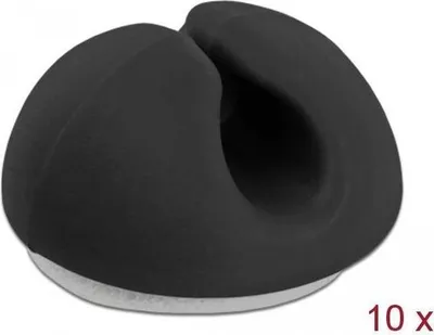 Produktbild von DELOCK Kabelhalter Mini selbstklebend Set 10 Stück schwarz