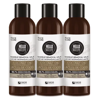 Produktbild von Reinigungsmilch Cocos Make-up Entferner Makeup Removal Cleansing Milk Bio Vegan, 3x 180ml