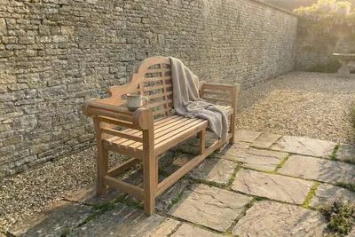 Productafbeelding van Teakea - Marlboro Teak Tuinbank - 160 cm - MassiefPlantage Teakhout - 3/4 Persoons