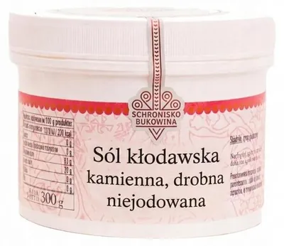 Zdjęcie produktu dla Sól kłodawska niejodowana drobnoziarnista 300g - Schronisko Bukowina
