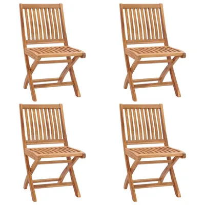 Produktbild von The Living Store Klappbare Gartenstühle 4 Stk. Massivholz Teak