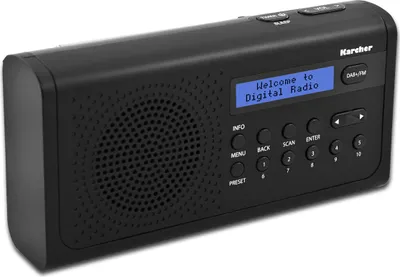 Produktbild von Karcher DAB 2405 tragbares Digitalradio (DAB+/UKW Tuner, 20 Senderspeicher)