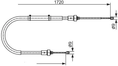 Immagine prodotto di Cavo del freno di stazionamento BOSCH 1 987 482 411