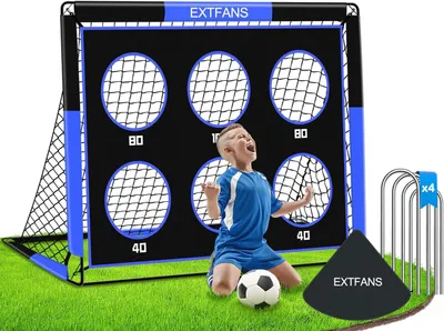 Obrázok produktu pre Futbalová brána 120x90 cm, 2 v 1, skladacia, 6 terčov, pre záhradu