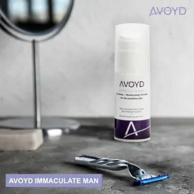 Produktbild von AVOYD Immaculate Man 50ml – Pflege gegen Rasierbrand & Rasierpickel, Lotion für Gesicht & empfindliche Zonen