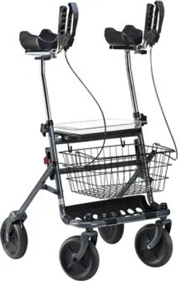 Produktbild von Rollator FAKTO+ ARTHRITIS,Korb,Tablett,PU,mangan grey met.,