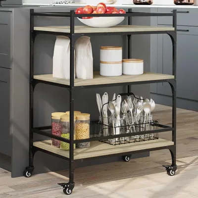 Obrázek produktu pro Kuchyňský vozík 65 x 40 x 86,5 cm kompozitní dřevo dub sonoma