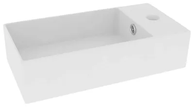 Produktbild von vidaXL Badezimmer-Waschbecken mit Überlauf Keramik Matt Weiß
