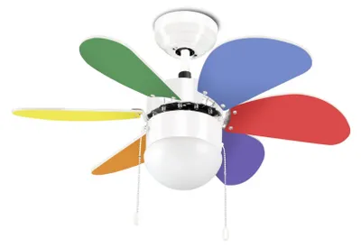 Image de Ventilateur de plafond avec éclairage et chainettes Boracay 76 cm