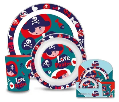 Produktbild von 3er-Set Geschirr Piraten Pirate