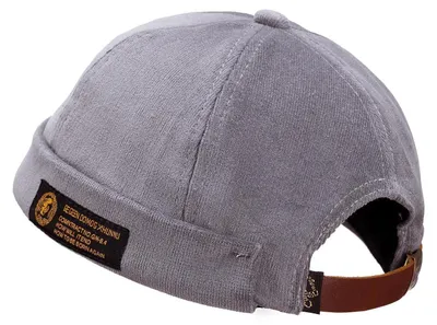 Produktbild von Docker Cap Herren Damen Verstellbar Kappe Ohne Schirm Seemannsmütze 54-60 Grau