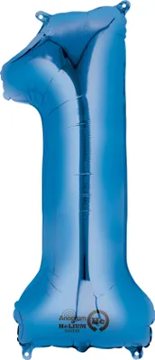 Produktbild von Amscan 2827301, Spielzeugballon, Folie, Blau, Anzahl, 33 cm, 5 Stück(e)