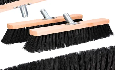 Imagen del producto de Omgoods - Juego de 2 escobas para exteriores con mango de madera