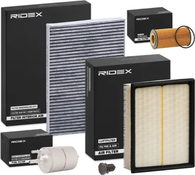 Produktbild von RIDEX Filterset Inspektionspaket Filtersatz für AUDI A4 Avant (8ED, B7) A4 Limousine (8EC, B7)