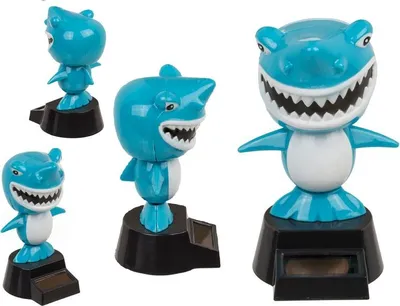 Produktbild von Haifisch Solarfigur Wackelfigur, Shark, Angeln Hai, Meer Wackelkopffigur, Deko