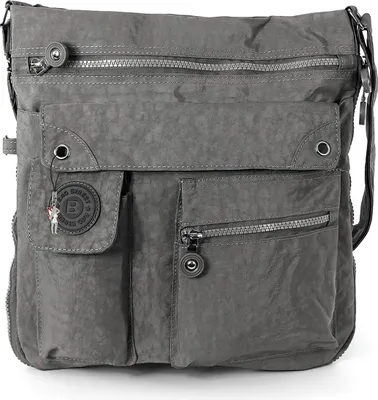 Image de Bag Street Sac à main pour femme Sac en nylon gris 31x10x33 OTJ206K