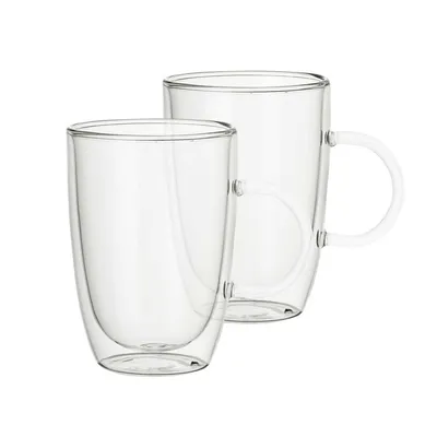 Immagine prodotto di Villeroy & Boch Artesano bicchieri a doppia parete per bevande calde e fredde - 390 ml - 2 pezzi - con impugnatura