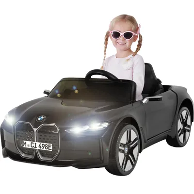 Produktbild von Actionbikes Motors Kinder Elektro Auto BMW i4 | Kinderfahrzeug - Elektroauto mit Fernbedienung - Bluetooth - USB - MP3 - AUX - Ab 3 Jahre (Schwarz)