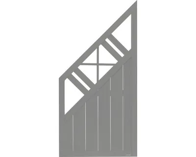 Produktbild von Zaun Abschlusselement Konsta Provence links 90 x 180/90 cm basaltgrau