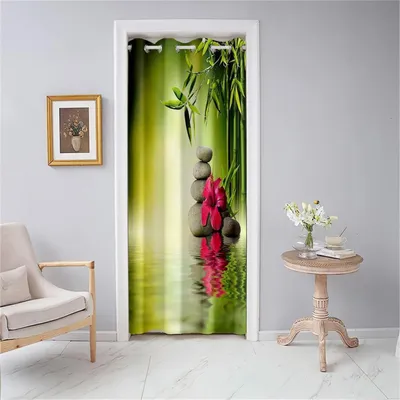 Immagine prodotto di Tenda per porta, oscurante, con passanti, verde, 130x150 cm