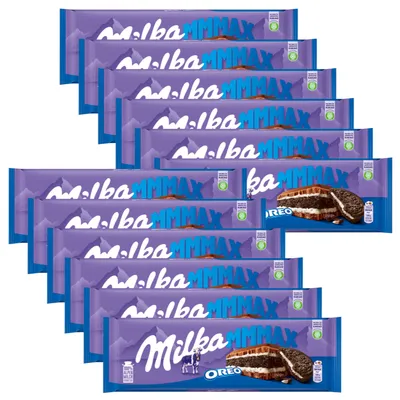 Obrázok produktu pre Milka Oreo sušienky Čokoláda z mliečneho krému a sušienok Oreo 300g 12-balenie