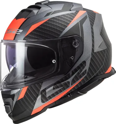 Produktbild von LS2 FF800 STORM RACER Integralhelm matt titanium-fluo orange XL XL in orange/grau