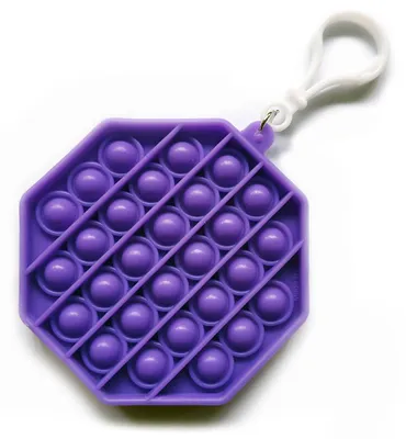 Produktbild von Fidget Toys Push Pop Schlüsselanhänger - Antistressspielzeug Achteck Lila